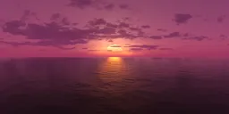 Large Orange Sun Sunset Horizon