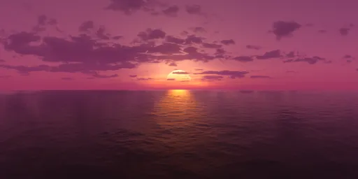 Large Orange Sun Sunset Horizon