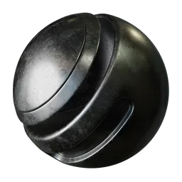 Shabby grey/silver glossy metal