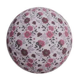Deep burgundy floral wallpaper