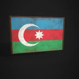 Azerbaijan Flag Picture Frame
