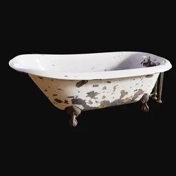 1900s Clawfoot Bathtub Chipping Paint