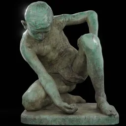 statue of Vs Marble Player
