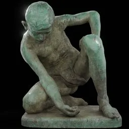statue of Vs Marble Player