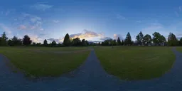 Path in Park Sunset Sky