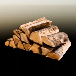 Realistic Stack Of Wooden Logs | Photo Scan