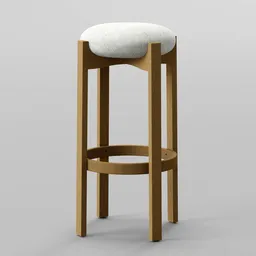 Pioneer Barstool H77 Light Oak