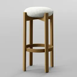 Pioneer Barstool H77 Light Oak