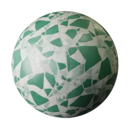 Green and White Mosaic Tile