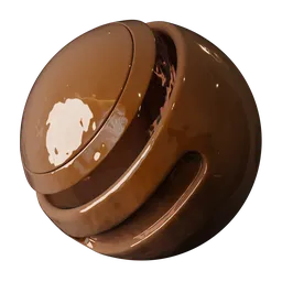 Velvety PBR liquid chocolate material for Blender 3D with realistic texture, depth, and customizable settings for 3D artists.
