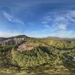 Green tree mountain cloud bluesky