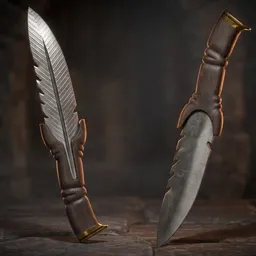 Fantasy Dagger Low Poly Game Asset