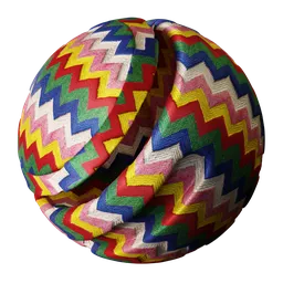 Colorful Chevron Woven Fabric