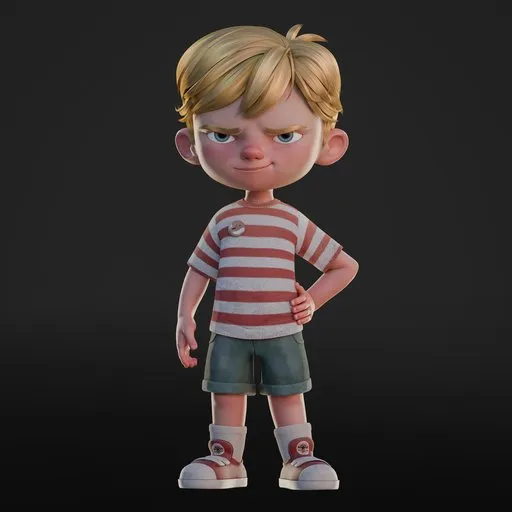 Stylized Cute Boy Character Max