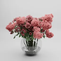 Pink Rose Decor Vase