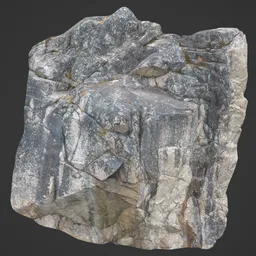 Detailed Blender 3D model of coastal rocks with realistic textures and low poly count suitable for environmental scenes.