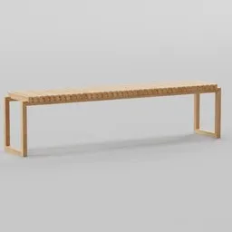 Slatted Wood Workshop Bench