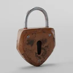 Rusty Old Vintage Metal Padlock