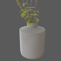 Clay vase with Shrubs