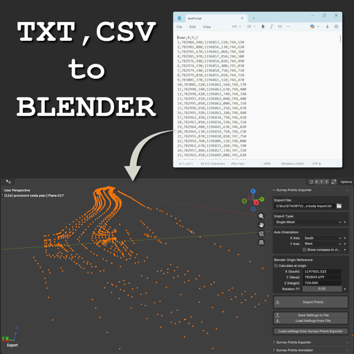 Survey Points Importer – Geodetic & Construction Workflow
