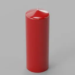 Tall Red Pillar Candle