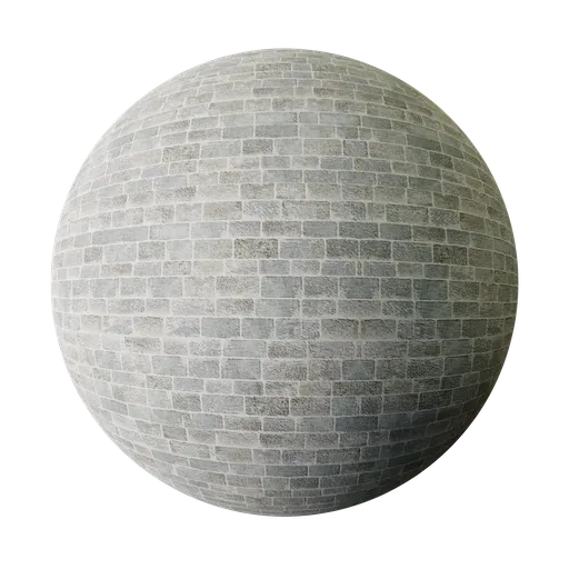 High-resolution PBR stone wall material for 3D modeling, featuring white grunge texture, suitable for Blender and other software.
