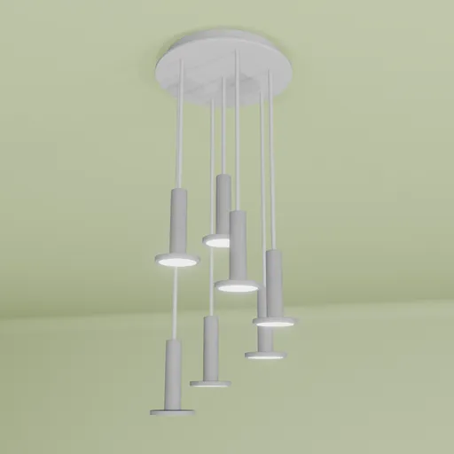 Pablo Cielo 7 Pendant Chandelier White
