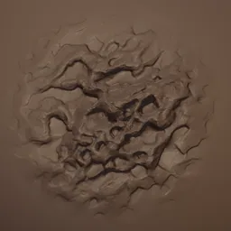 Eroded Porous Rock Rugged Brush