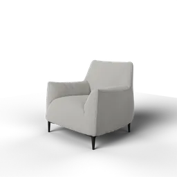 "Introducing the Dolly armchair 3D model designed by Claudio Bellini for Natuzzi Italia. With sleek roman-inspired legs, the chair features outward curved armrests for a comfortable yet stylish look. Available in various finishes and perfect for any furniture project in Blender 3D."