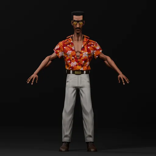 Stylized Character(Huawei clothes) - Rigged