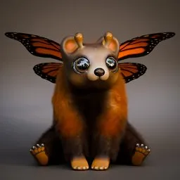 Monarch Butterfly Bear (Rigged)