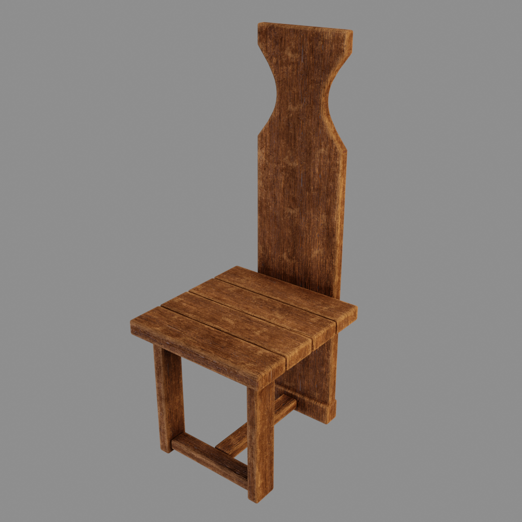 Medieval Wooden Chair 