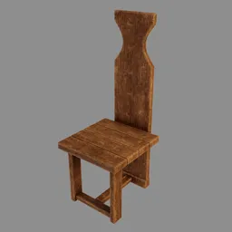 medieval wooden chair