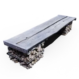 Wood Stone Park Bench