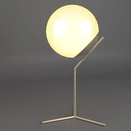 Warm Globe Lamp on Standing Rods