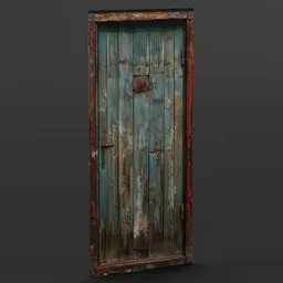 Old wooden shad door