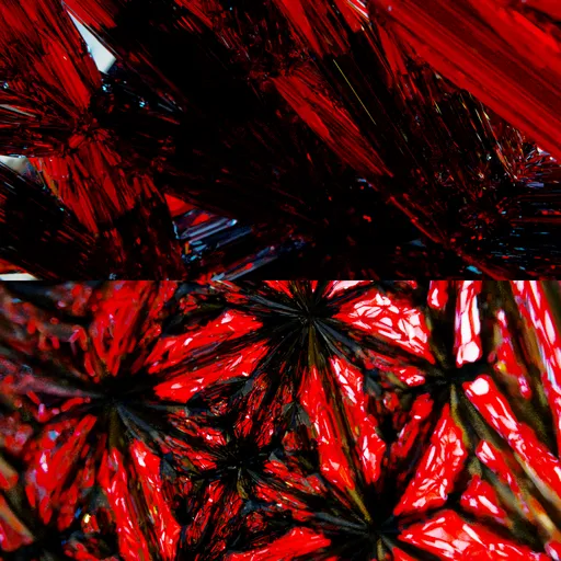 Abstract Red Crystal Motion Graphics