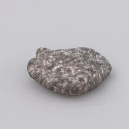 Realistic 3D stone model with detailed texture, suitable for Blender environmental scenes.