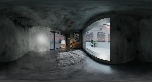Industrial Concrete Loft Atrium