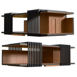 Modern Wood Pavilion House