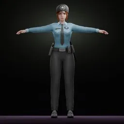 Female Security Guard in Uniform