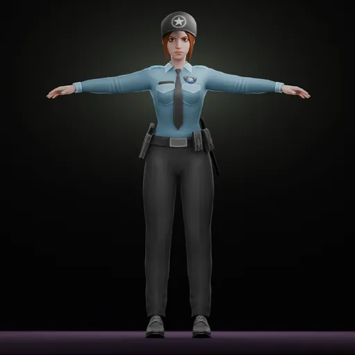 Female Security Guard in Uniform