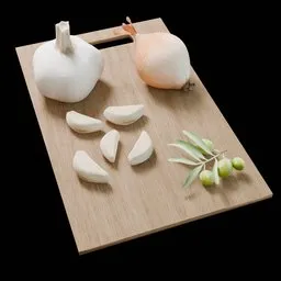 Kitchen Prep Board with Vegetations