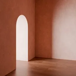 Arc gate light on the corner of the room