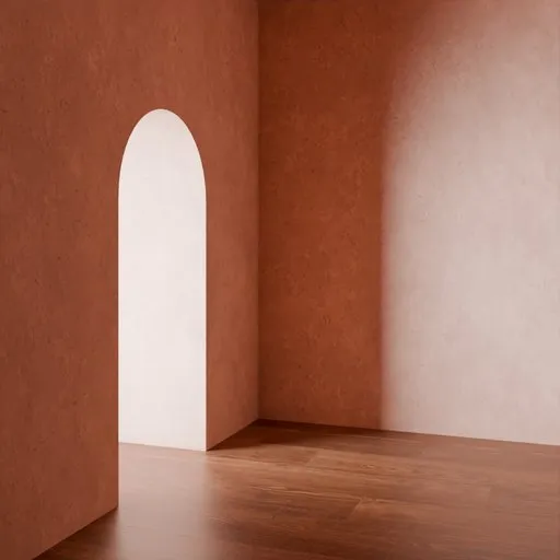 Arc gate light on the corner of the room