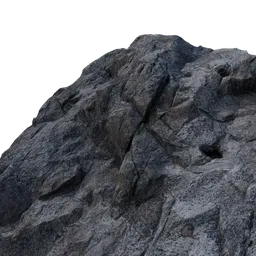 "Highly detailed 3D model of a rocky crag featuring a lizard on top, created with Blender 3D. This landscape model showcases a Canadian mountain top, complete with intricate textures and a tree bark pattern. Perfect for Blender 3D users in search of realistic mountainous scenes for their projects."