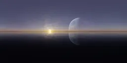 Sci-fi Planet Sunset Pure Sky