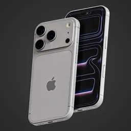 Realistic iPhone 17 Pro Max Silver
