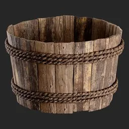 Farmhouse Wooden Bucket