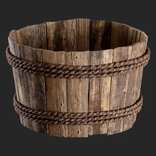Farmhouse Wooden Bucket